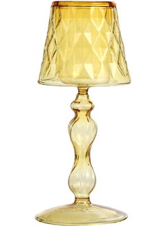 Buy Lamp Shape Tealight Holder Gold 19x8cm in UAE