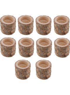 Buy 10-Piece Tree Tealights Candlestick Holder Brown One Size in Saudi Arabia