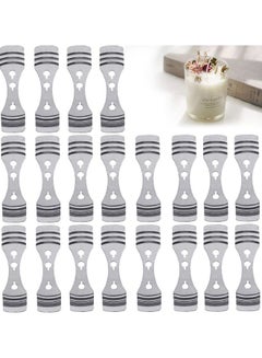 Buy 20-Piece Metal Candle Wick Centering Tool Set Silver 3.9x0.98inch in UAE
