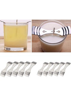 12PCs Silver Stainless Steel Candle Wick Centering Devices 3Holes