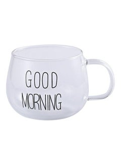 Buy Good Morning Print Coffee Tea Cup Clear in Egypt