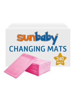 Buy Disposable Changing Mats - Pack Of 240 - Pink in UAE