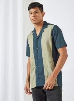 Buy Colourblock Shirt Teal in UAE