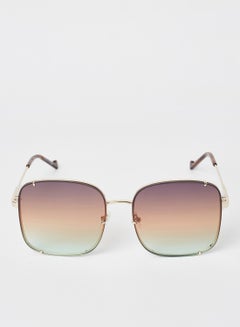 Buy women Full Rim Metal Square Sunglasses - Lens Size: 58 mm in Saudi Arabia