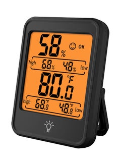 Buy LED Indoor Temperature And Humidity Monitor Black in UAE