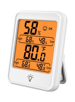 Buy LED Indoor Temperature And Humidity Monitor White in Saudi Arabia