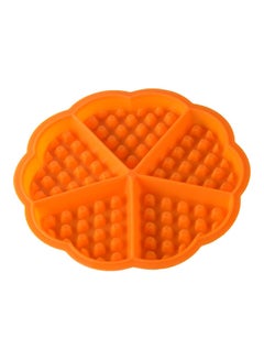 اشتري 5-Compartment Heart Shape Non-Stick Waffle Mould for Baking برتقالي في مصر