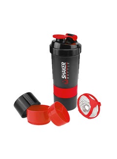 Buy Protein Shaker Sports Water Bottle With Non Slip 3 Layer Twist Off 3oz Cups With Pill Tray, Leak Proof Shake Bottle Mixer and Protein Powder Shake Cup With Storage 0.5kg in Egypt