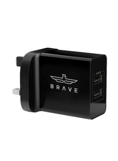 Buy 2-Port USB Wall Charger 24W Black in UAE
