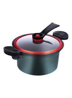 Buy Soup And Cooking Pot With Stand Glass Lid Multicolour in UAE