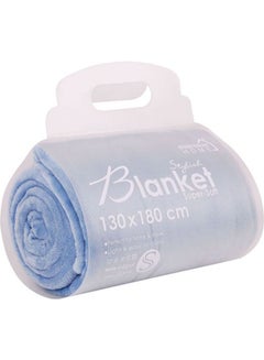 Buy Warming Microfiber Blanket Polyester Blue 130x180cm in Egypt