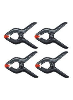 Buy 4-Piece Plastic Nylon Spring Clamps Black 6inch in UAE