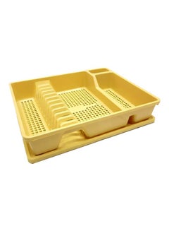 Buy Kitchen Cutlery Dish Rack Tray Beige in UAE