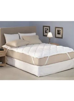Buy Mattress Protector Polyester White 200x200cm in UAE