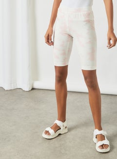 Buy Tie-Dye Shorts White in UAE