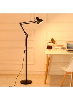 Buy Metal Standing Frool Lamp 56x14x13.5cm With Warm Light 9 Watt Black in Saudi Arabia