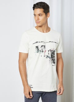 Buy Graphic Print T-Shirt Off-White in UAE