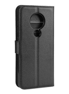 اشتري For Nokia Mobile Phone Case Lychee Texture Wallet Flip Cover Black في مصر