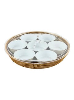 Buy Round Breakfast Tray Multicolour 40cm in Saudi Arabia