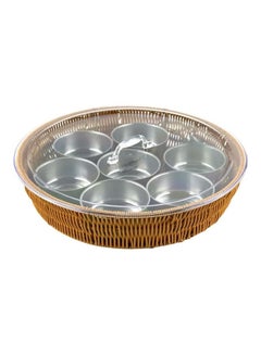 اشتري Round Breakfast Tray Multicolour 35سم في السعودية