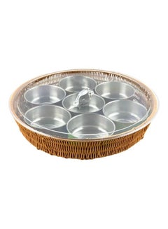 Buy Round Breakfast Tray Multicolour 40cm in Saudi Arabia