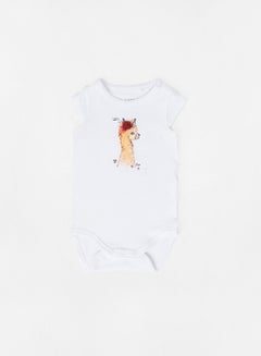 Buy Baby Animal Print Romper White in Saudi Arabia