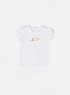 Buy Baby Text Print Top White in UAE