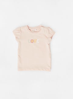 Buy Baby Text Print Top Pink in Saudi Arabia