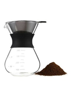 Buy Filter Drip Coffee Maker Silver/Black/Clear 400ml in Saudi Arabia