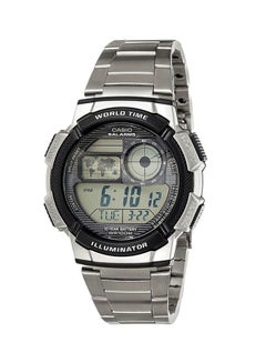 اشتري ساعة يد كوارتز رقمية من الستانلس ستيل كلاسيكية طراز AE1000WD للأولاد في مصر