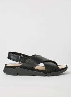 Buy Tri Alexia Leather Sandals Black in UAE