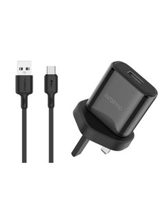 Buy PowerCube 2 Wall Charger Fast Charging 2A/ 1 USB-A Output/ Auto Voltage/ with 1M Type USB-C cable/ High Speed Syncing/ Improved Durability/ Multi-protection/ Compatible to Android devices/ Black in UAE