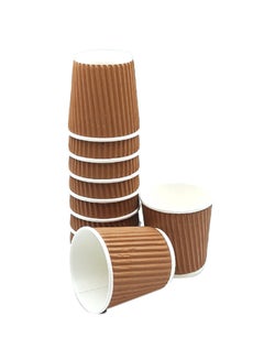 Buy 10 Pieces Ripple Coffee Cup Without Lid in Saudi Arabia