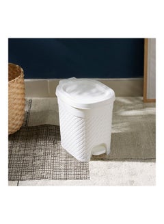 Buy Tidy Pedal Bin White 6.5Liters in Saudi Arabia