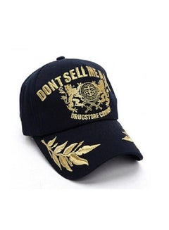 Buy Baseball Snapback Hat For Unisex Black-Gold in Saudi Arabia