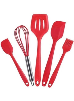 Buy 5-Piece Silicone Kitchen Baking Set Red one sizecm in Saudi Arabia