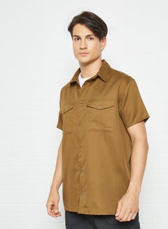 Buy Front Pocket Shirt Brown in UAE