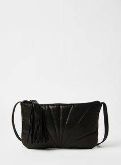 Buy Leather Crossbody Bag Black in Saudi Arabia