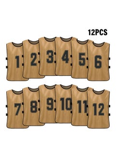 اشتري 12-Piece Children's Double-Sided Printing Number 1-12 Team Vest في السعودية