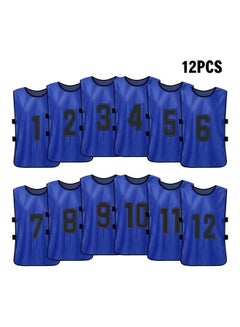 اشتري 12-Piece Children's Double-Sided Printing Number 1-12 Team Vest في السعودية