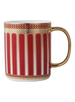 Buy British Style Ceramic Mug Red 8x8x10cm in UAE