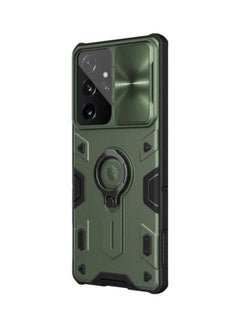 Buy Cam Shield Armor Case With Ring Kick Stand For Flex Pure Silicone Case For Samsung Galaxy S21 Ultra Green in Saudi Arabia