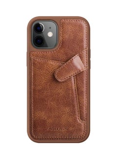 Buy Aoge Leather Case For Apple iPhone 12 Mini brown in Saudi Arabia