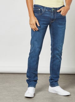 اشتري Low Waist Slim Fit Jeans Blue في الامارات