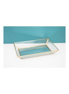 Buy Multi Functional Storage Tray Clear 25.5x15.5x7cm in UAE