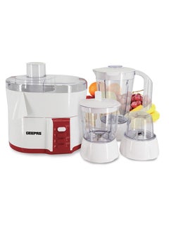 Buy 4-in-1 Food Processor, 2 Speed with Pulse Control, Powerful Motor, Safety Interlock, Circular Feed Tube, Stainless Steel Filter and Blade, Multipurpose, Stainless Steel Blades 600.0 W GSB9890 White in Saudi Arabia