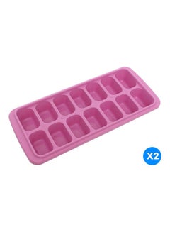 Buy Plastic Ice Tray Set Of 2 Pieces Purple in Egypt