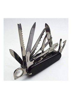 Buy Multifunctional 17 In 1 Folding Knife Black/Silver 12cm in UAE