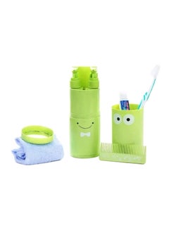 Buy Portable Travel Washing Cup Set Green 6.8x6.8x20cm in Saudi Arabia