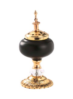 Buy Incense Holder Black/Gold 16x8cm in Saudi Arabia